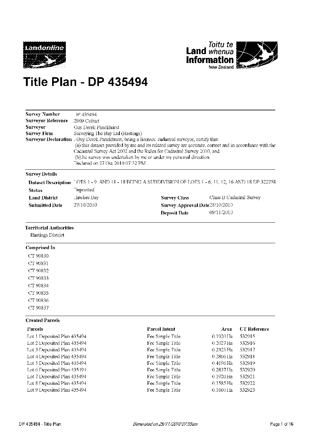 20 Survey Plan Detail - Surveying The Bay